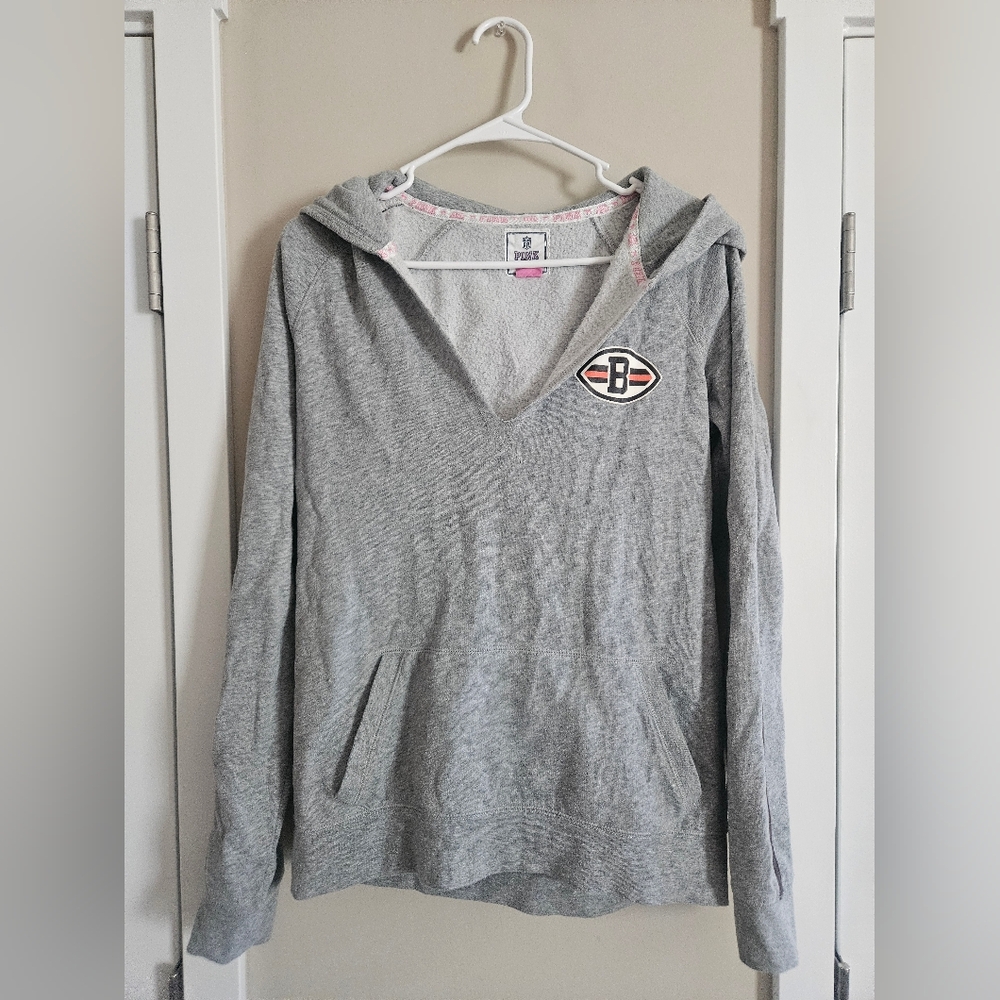 Victoria Secret PINK VS Medium Gray Hooded Sweatshirt Cleveland Browns Sweater